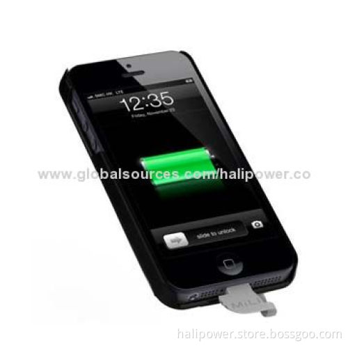MFI 2,200mAh capacity power bank for iPhone 5/5S/5C with built-in charging cable
